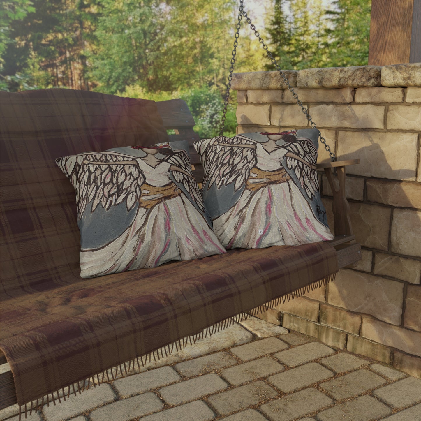 Angel Rising Outdoor Pillows