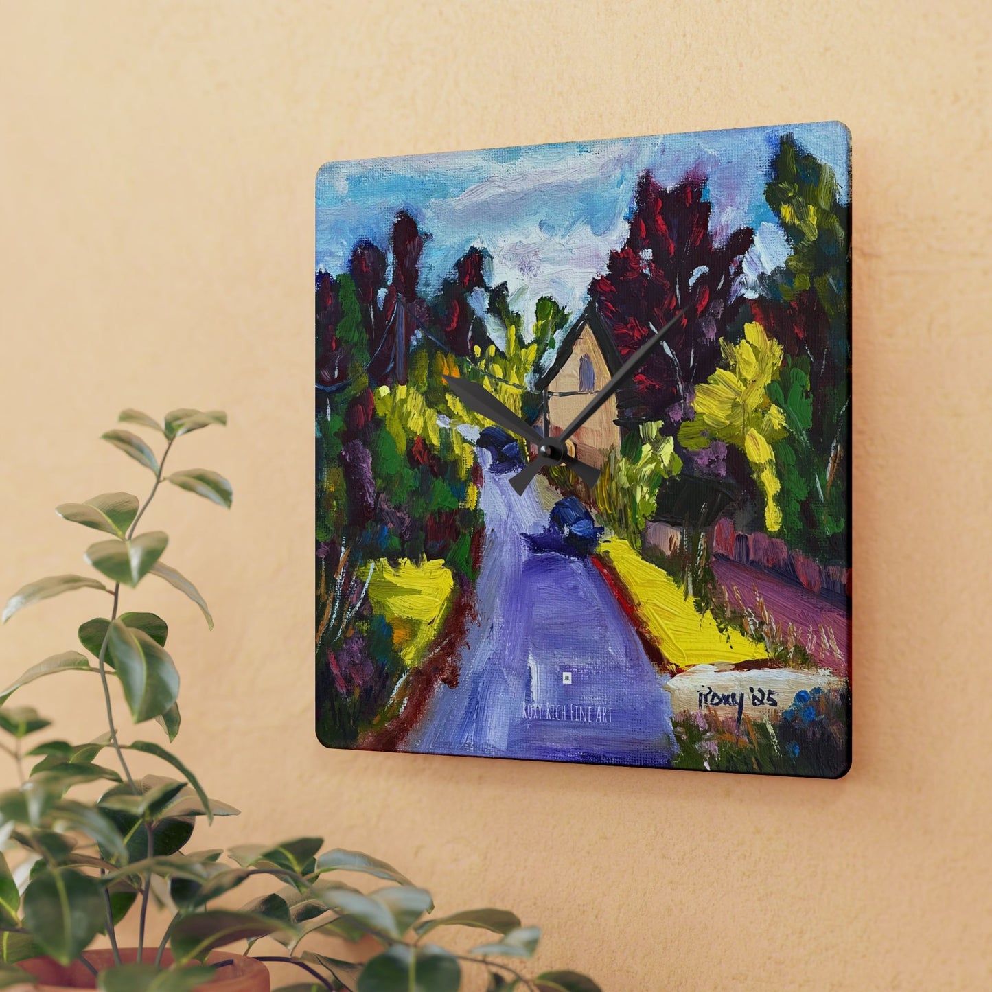 Acrylic Wall Clock -Passing through Whitney-Cotswolds