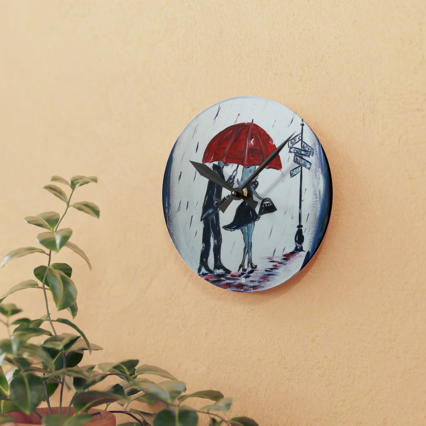 Horloge murale en acrylique romantique The Gentleman 