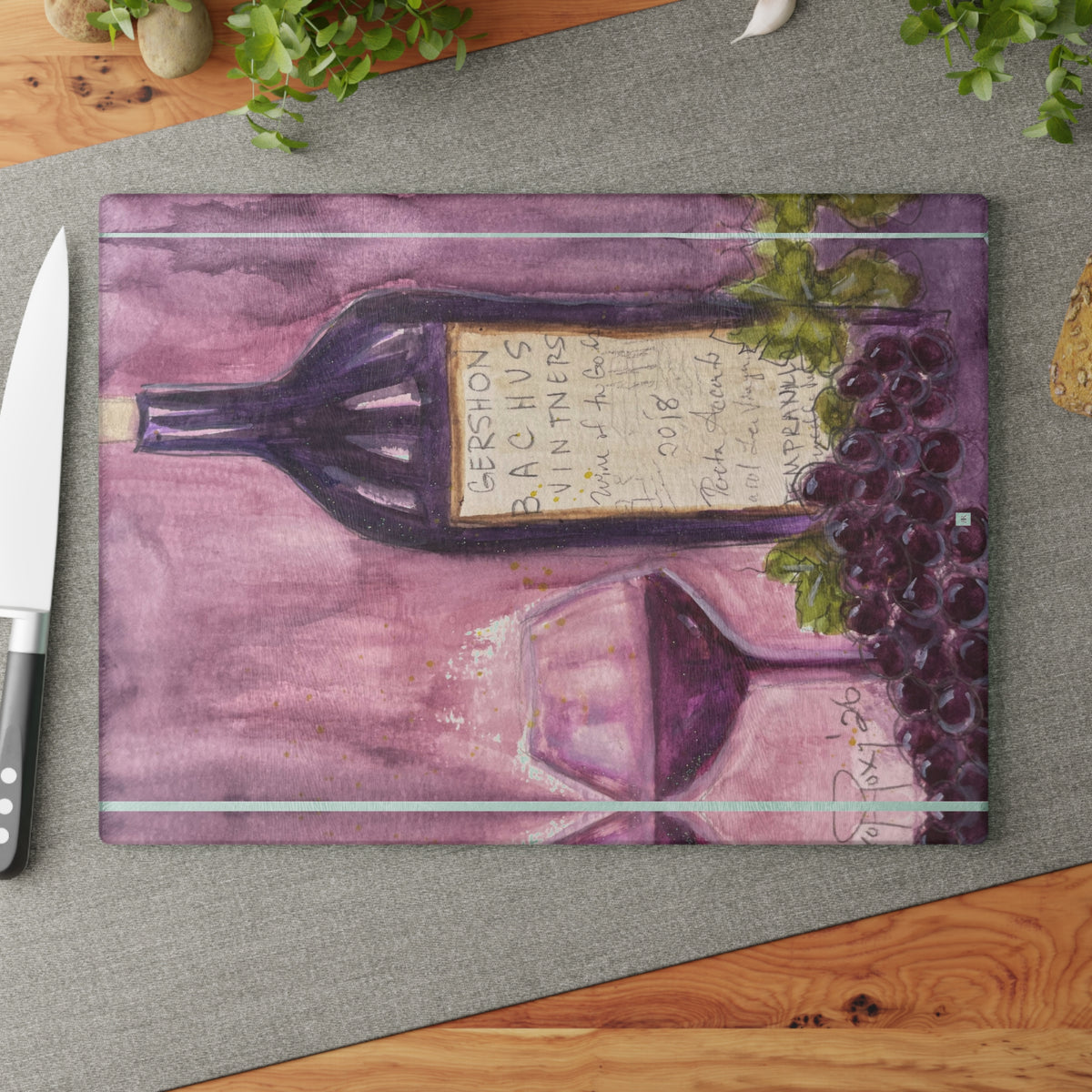 Glass Cutting Board-GBV Porta Accanto Tempranillo
