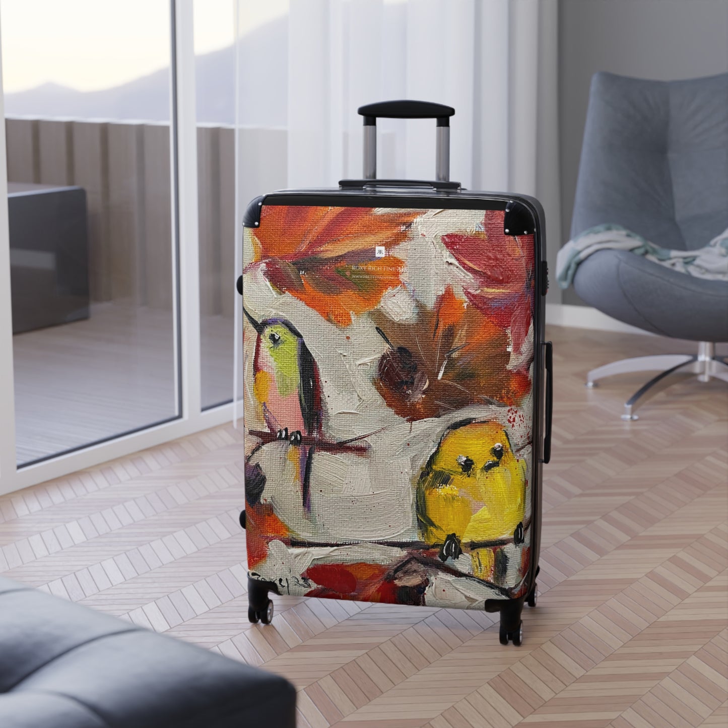 Fall Feathers Carry on Suitcase