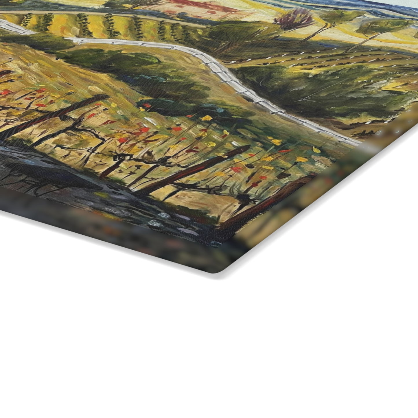 Glass Cutting Board-Sunset at the Villa-GBV