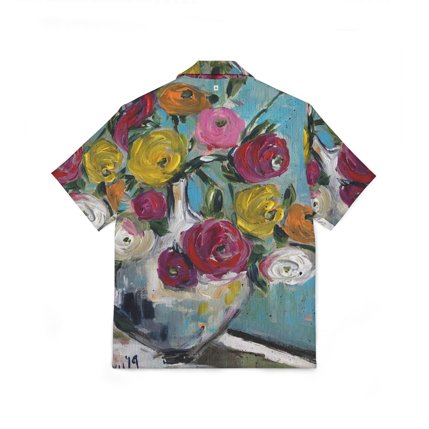 Men's Hawaiian Camp Shirt -Smiling Ranunculas