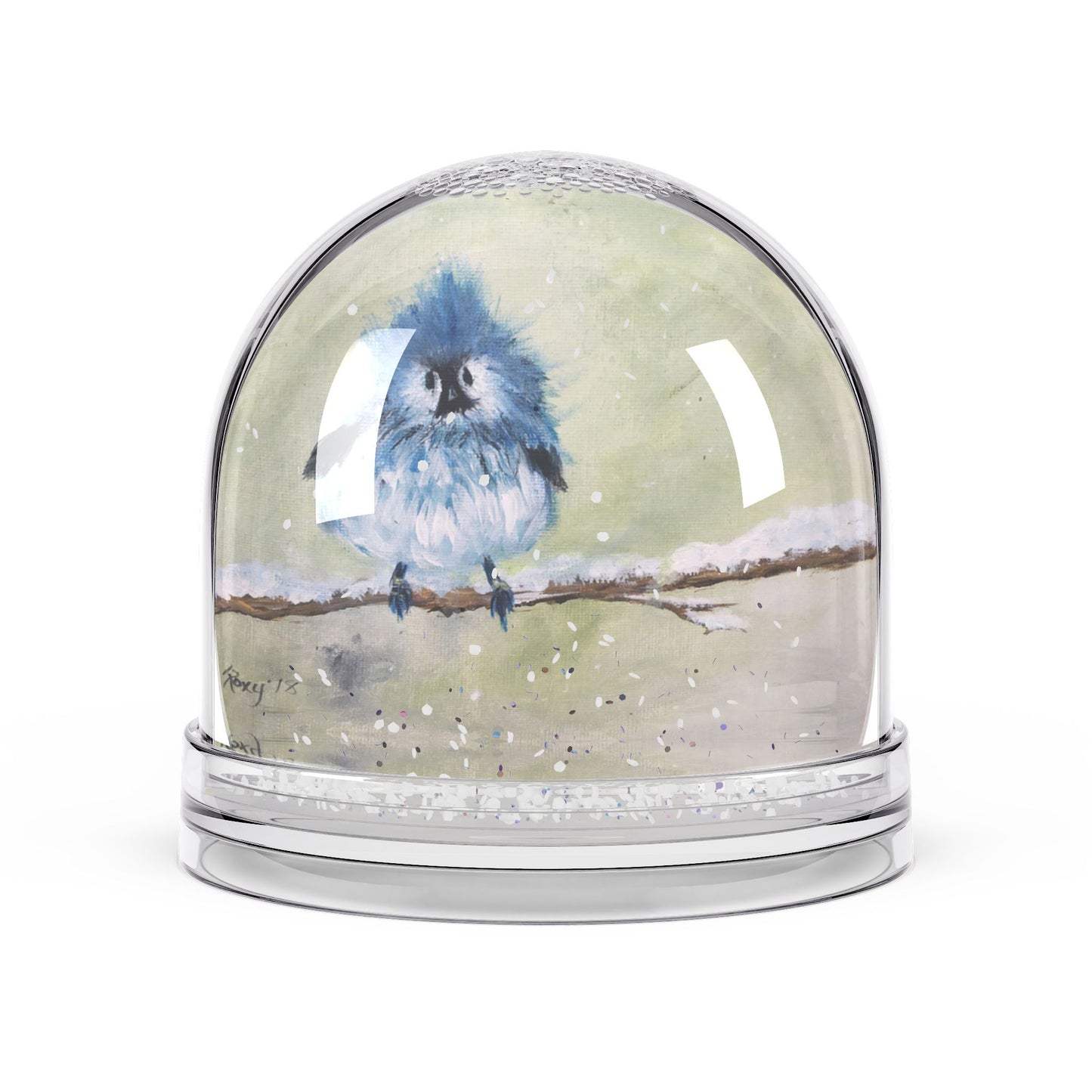 Snow Globe - Fluffy Fat Mountain Bluebird