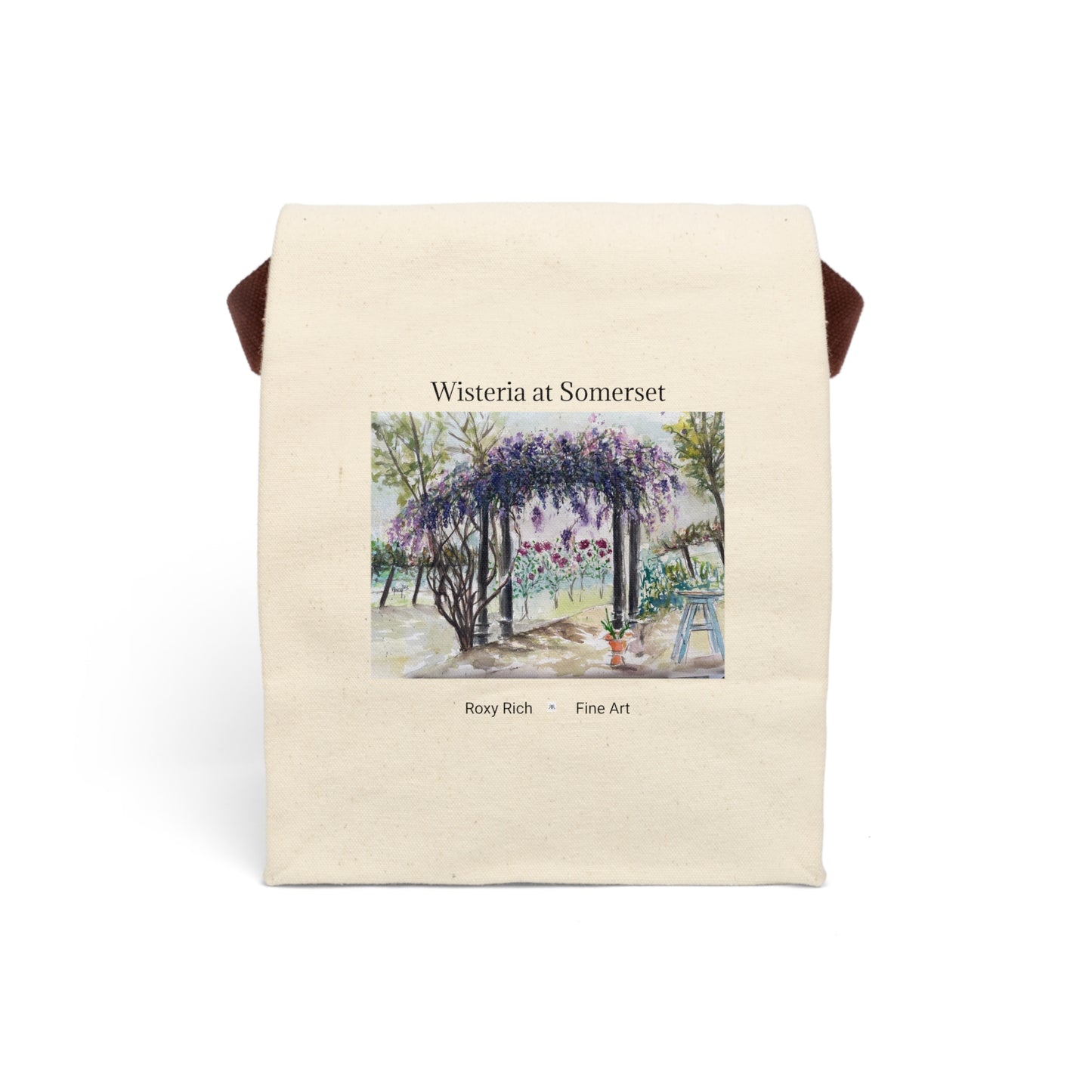 Wisteria at Somerset Canvas Lunch Bag With Strap