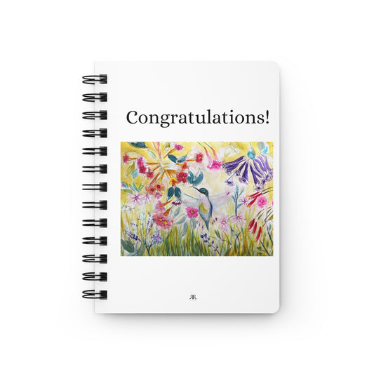 Congratulations Daughter- Hummingbirds-With Sentiments Spiral Bound Journal