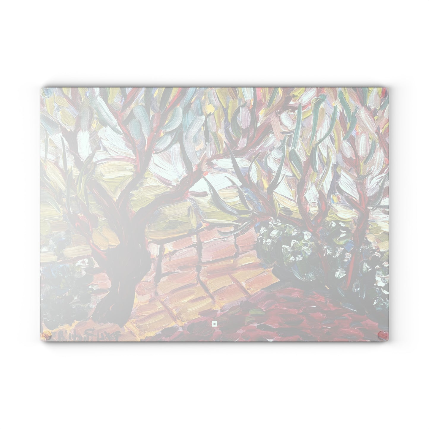 Breezy Trees Glass Cutting Board