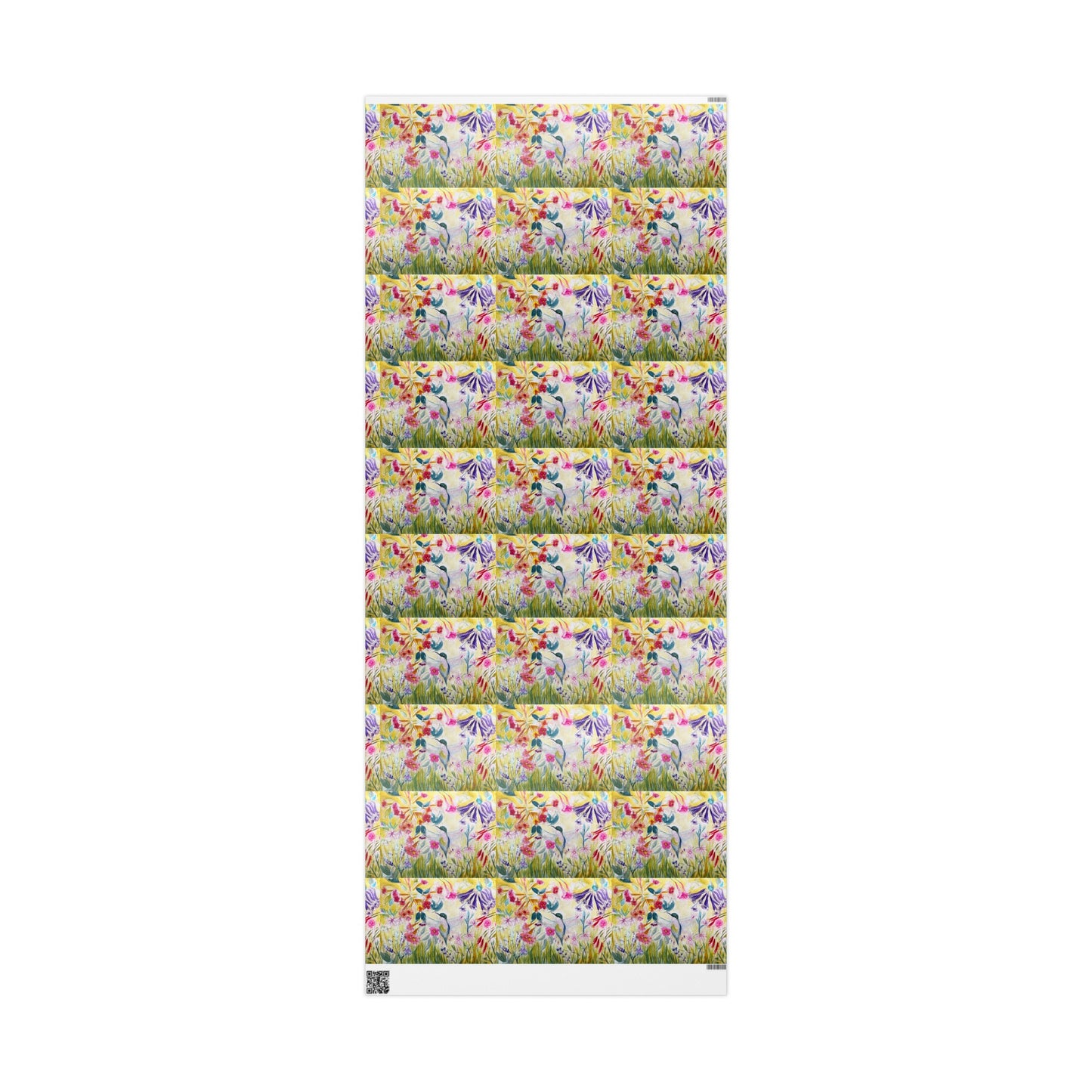 Hummingbird in a Tube Flower Garden (3 Sizes) Wrapping Papers