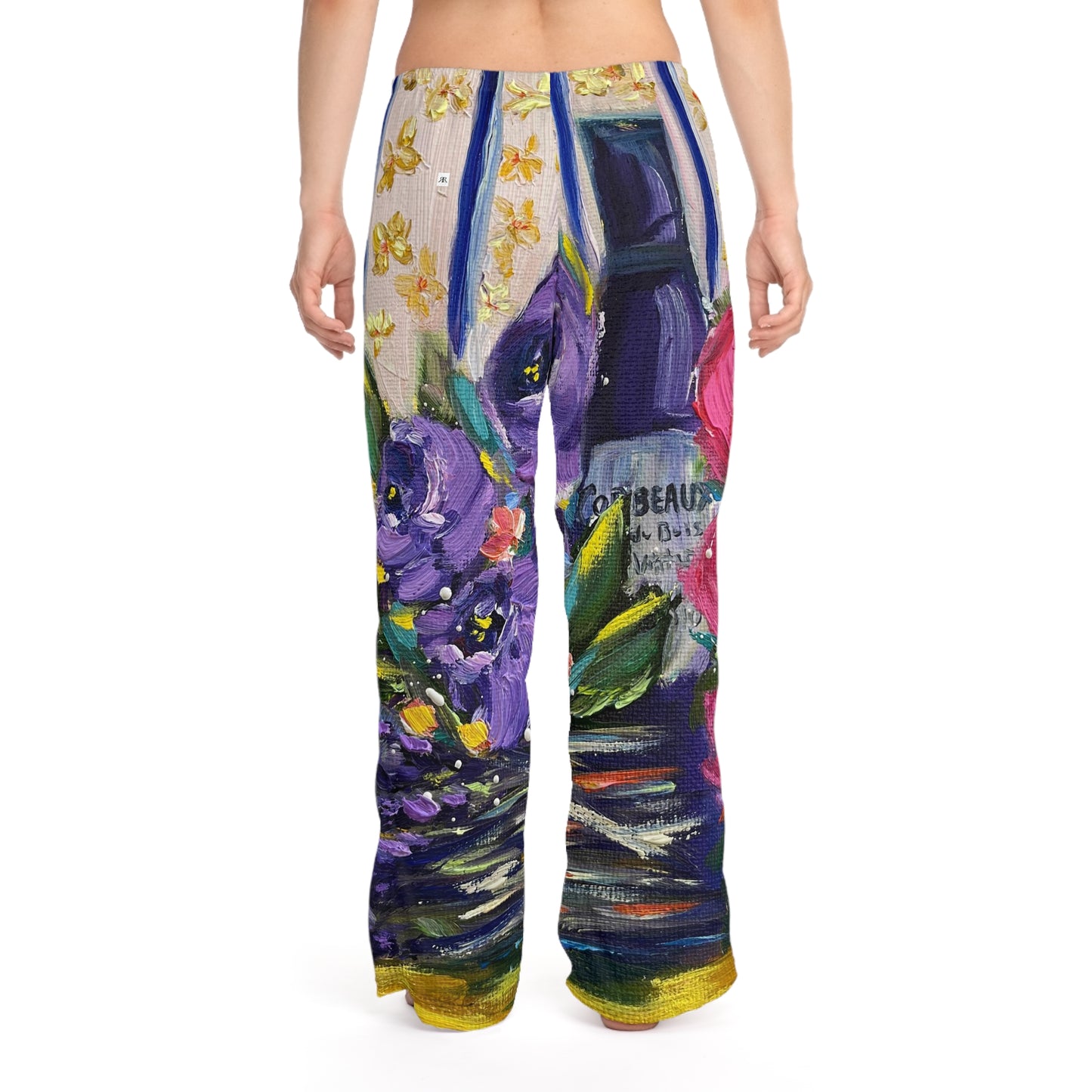 Pajama Pants - Corbeaux Wine and Lavender- Women's Pajama Pants