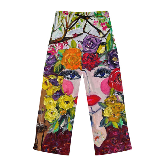 Pajama Pants - Garden Goddess/Birds and Blossoms- Women's Pajama Pants