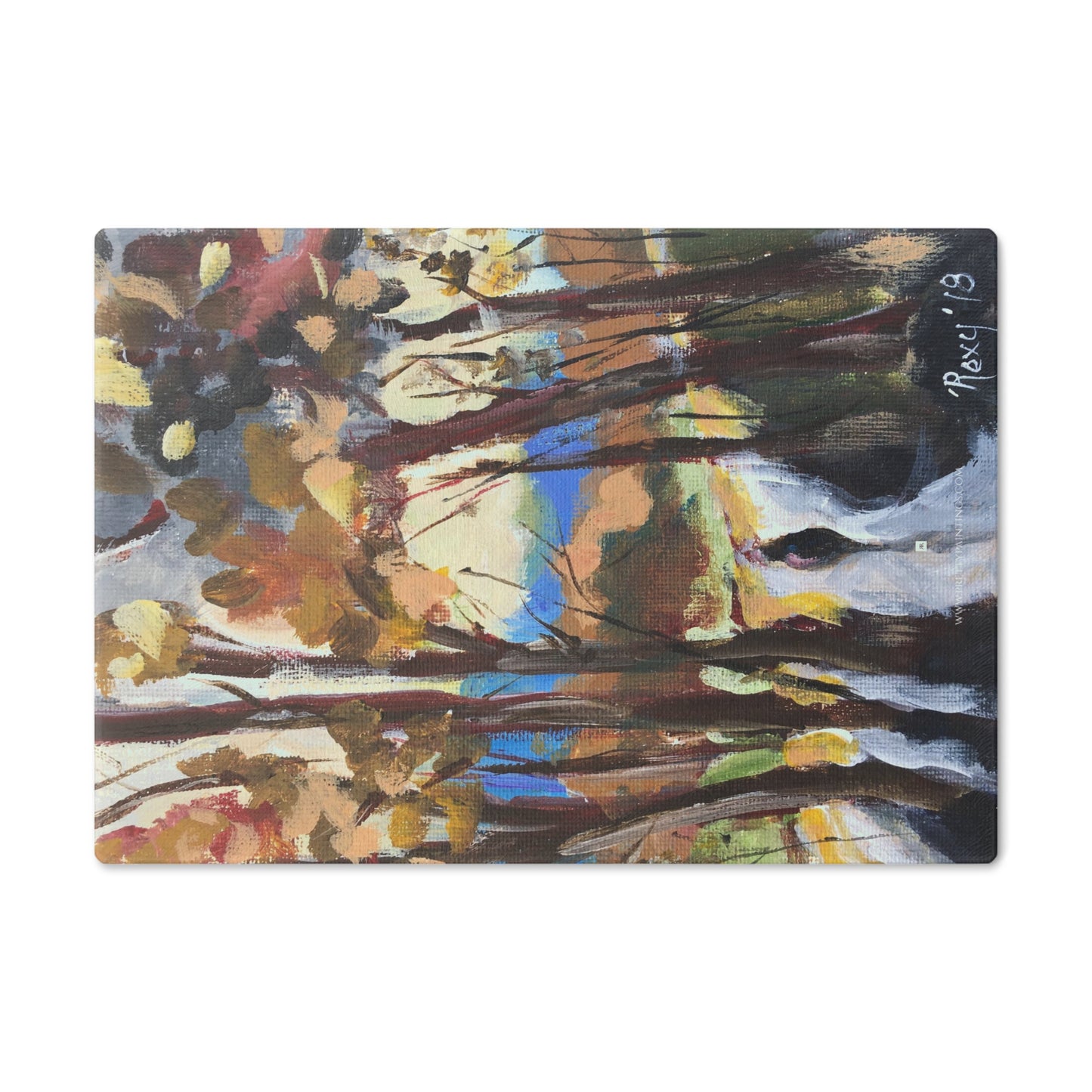 Man in the Woods Glass Cutting Board