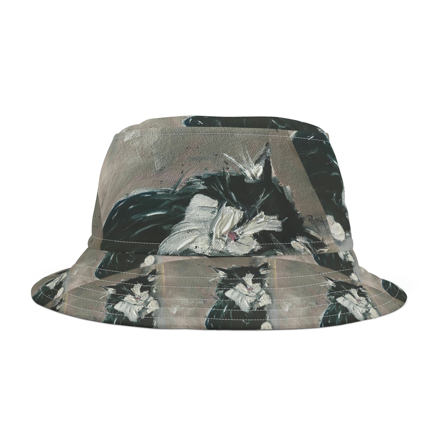 Chapeau Bob Sleep Kitty Cat sur un chapeau