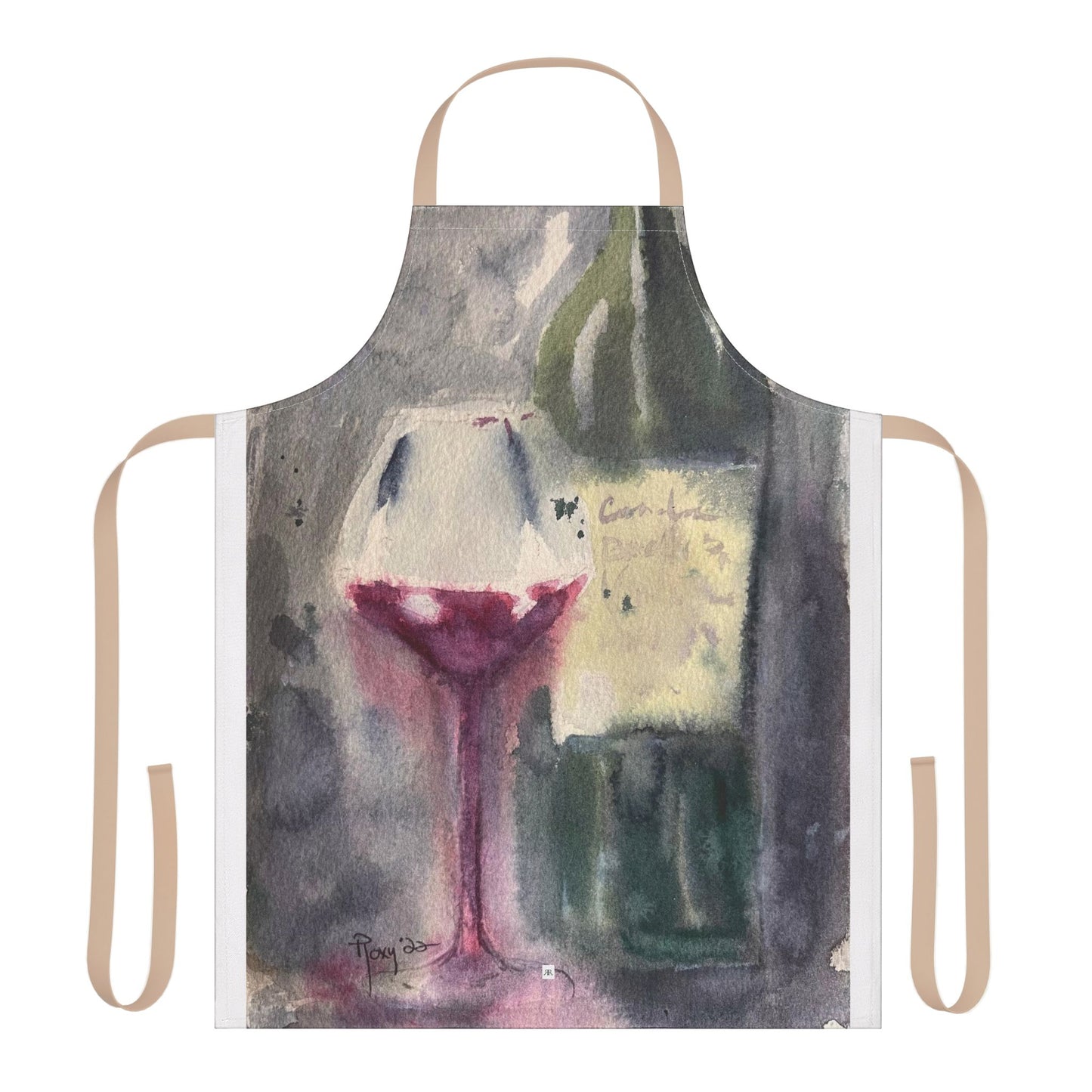 GBV Wine & Clique Glass Art Apron — "Choose Your Straps"