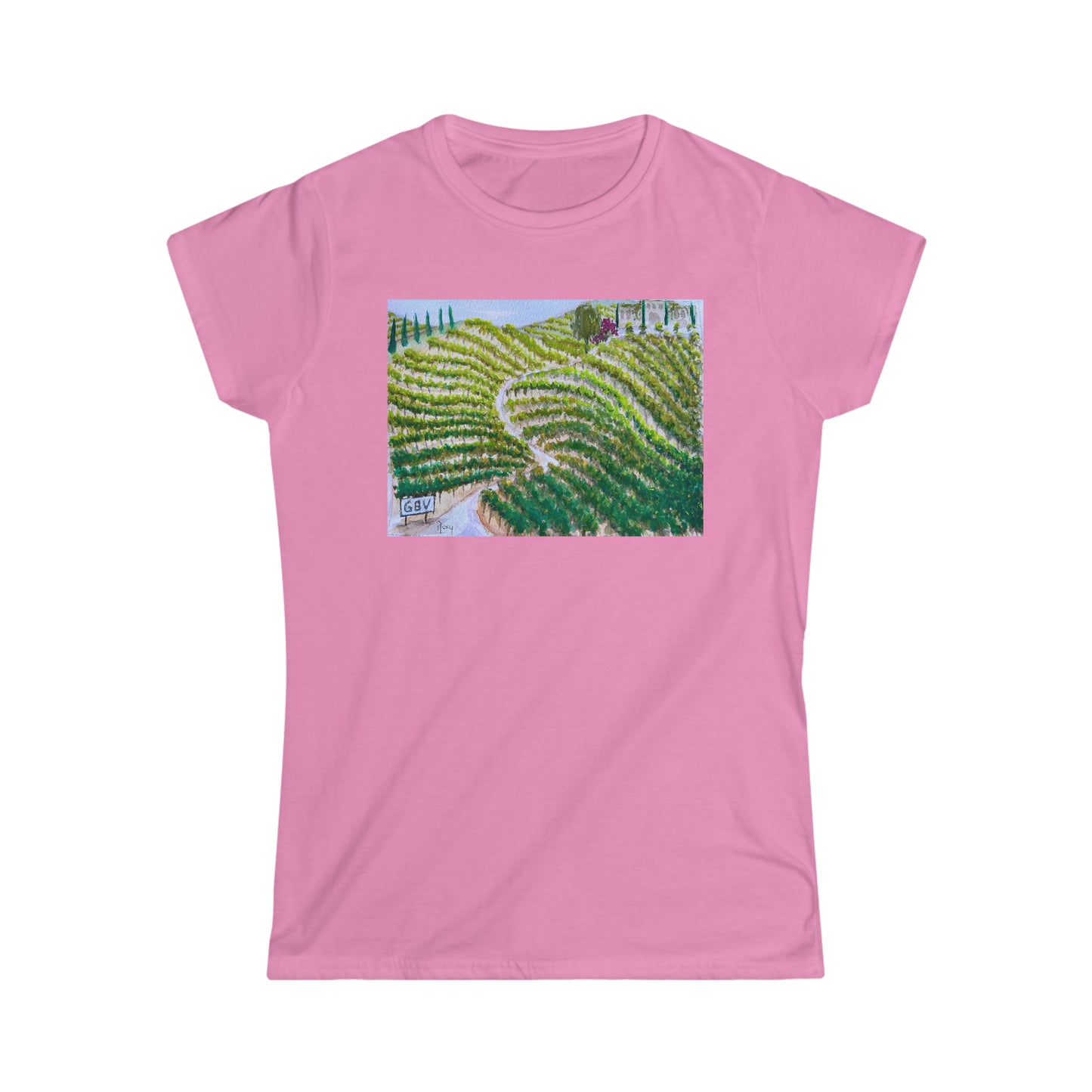 Route vers la villa à Gershon Bachus Vintners T-shirt semi-ajusté softstyle pour femmes