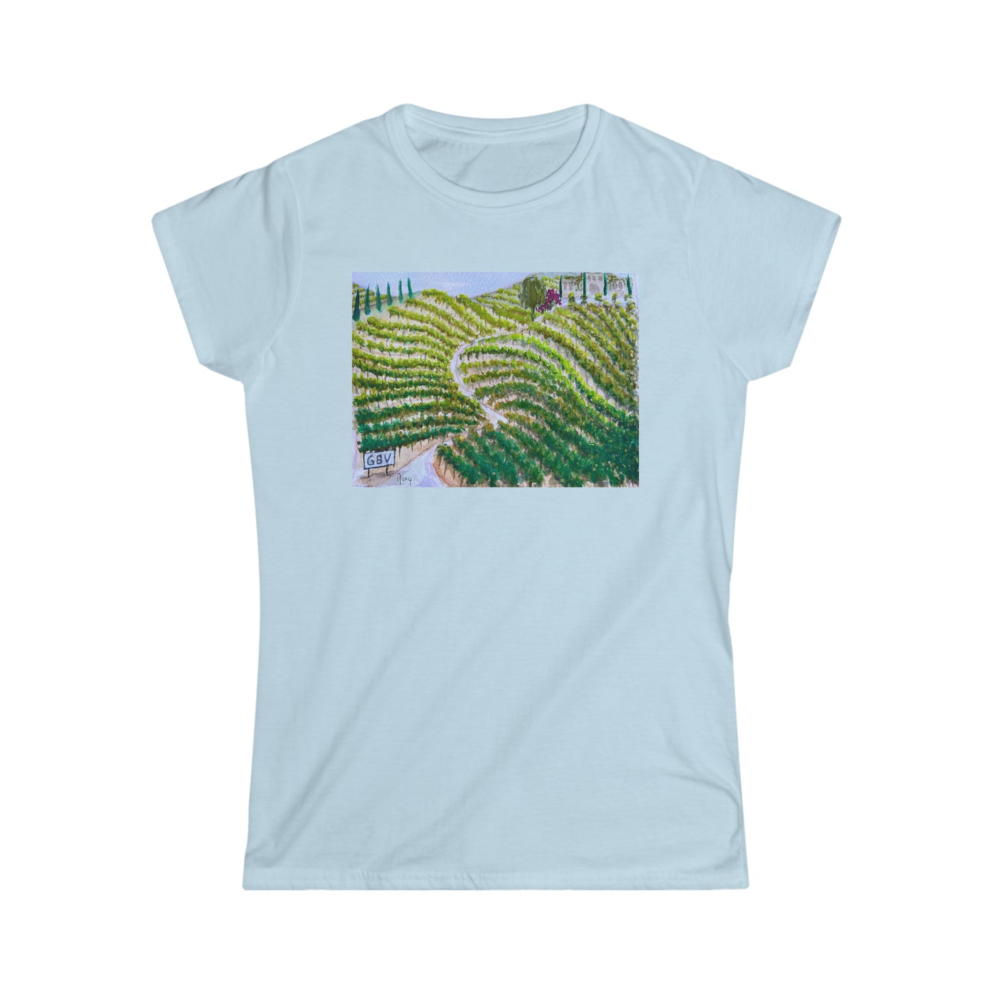 Route vers la villa à Gershon Bachus Vintners T-shirt semi-ajusté softstyle pour femmes