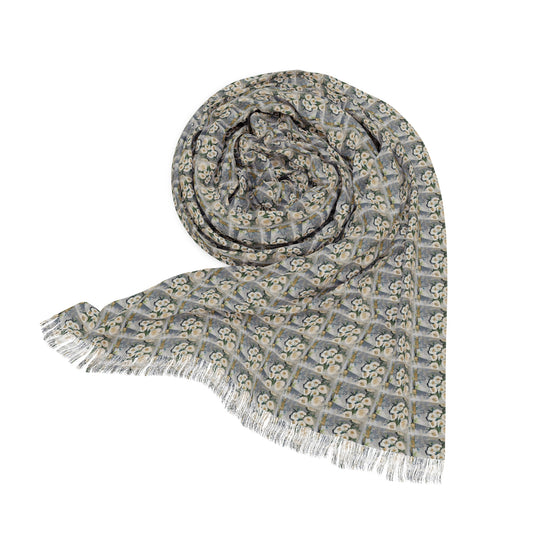 Colorful Scarf — Artistic Lightweight Neck Wrap- Shabby Roses