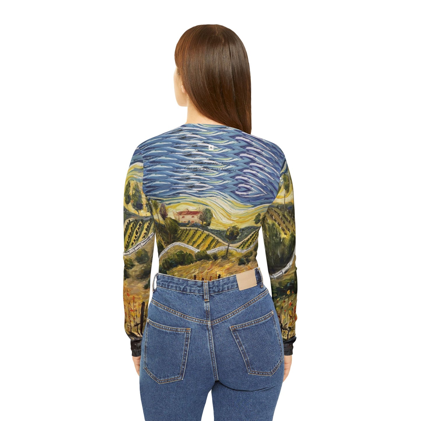 Long Sleeve Shirt-Sunset at the Villa GBV - V-neck Women's