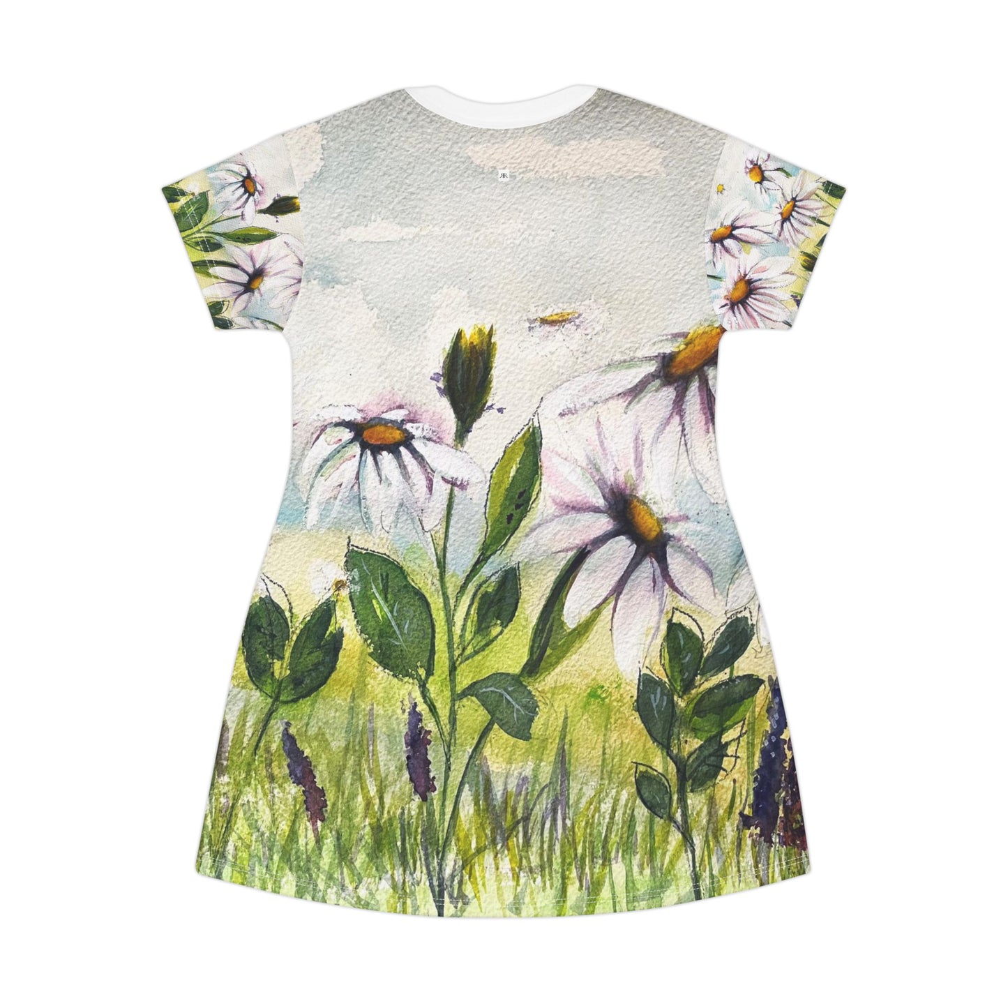 T-Shirt Dress (AOP)-Daisy Meadow