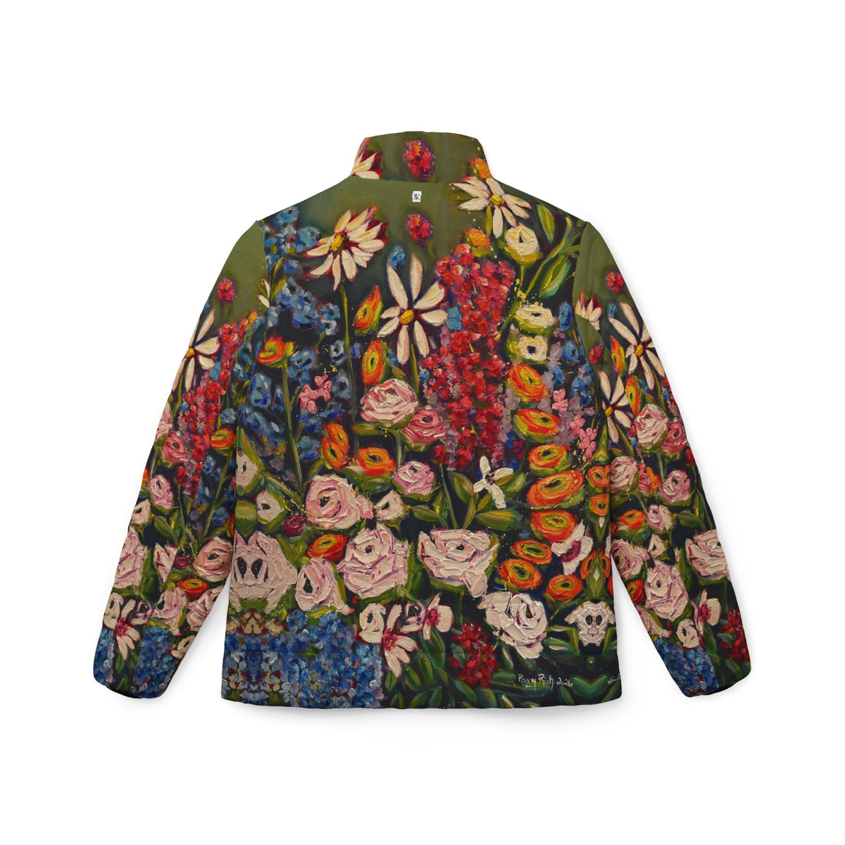Women's Puffer Jacket - Roxy Rich Fine Art Design-Moonlight Meadow