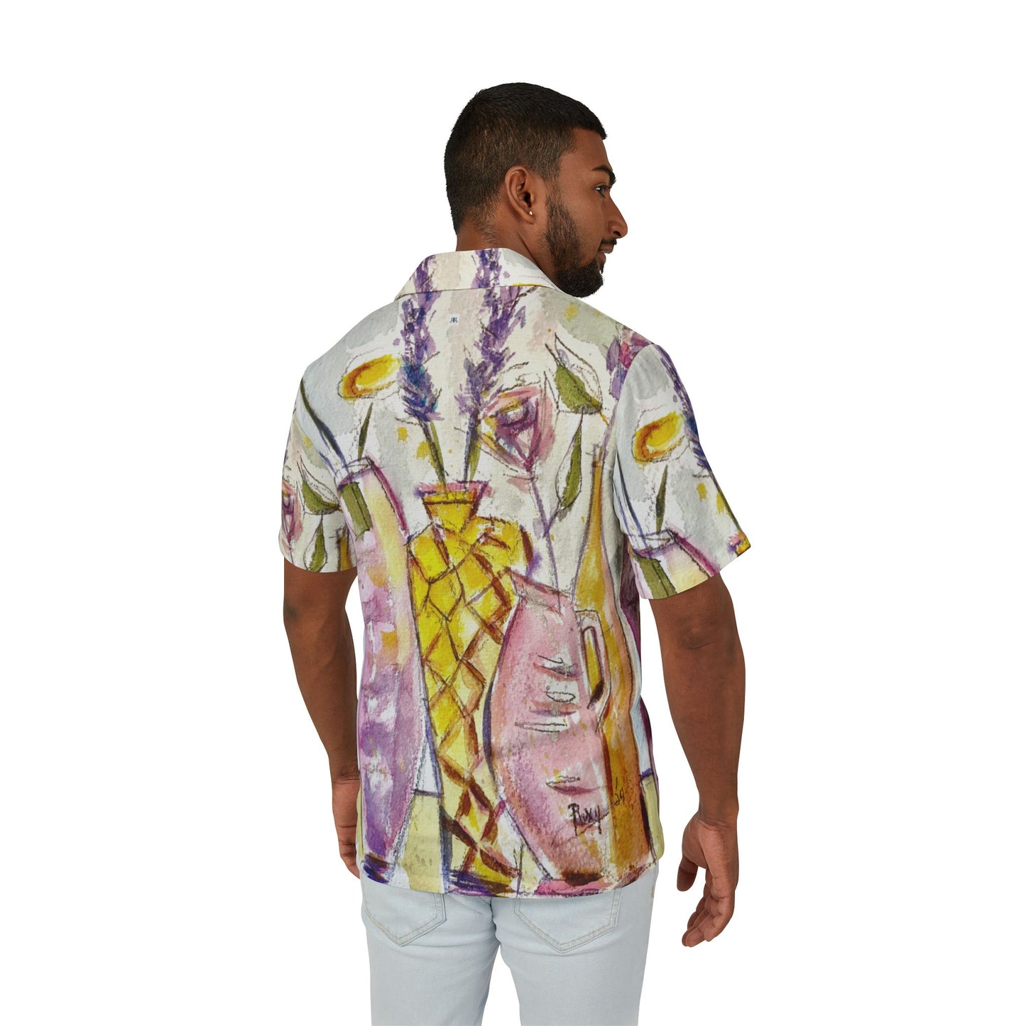 Men's Hawaiian Camp Shirt -Spring Vases