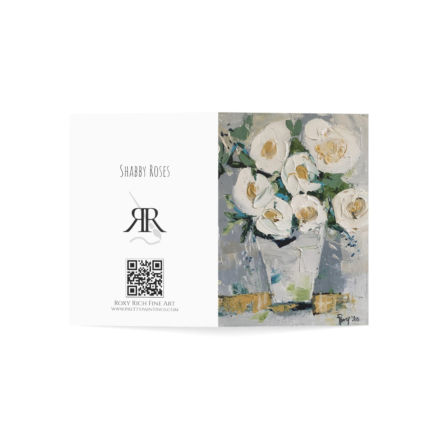 Roses minables – Cartes de vœux pliées à l'intérieur