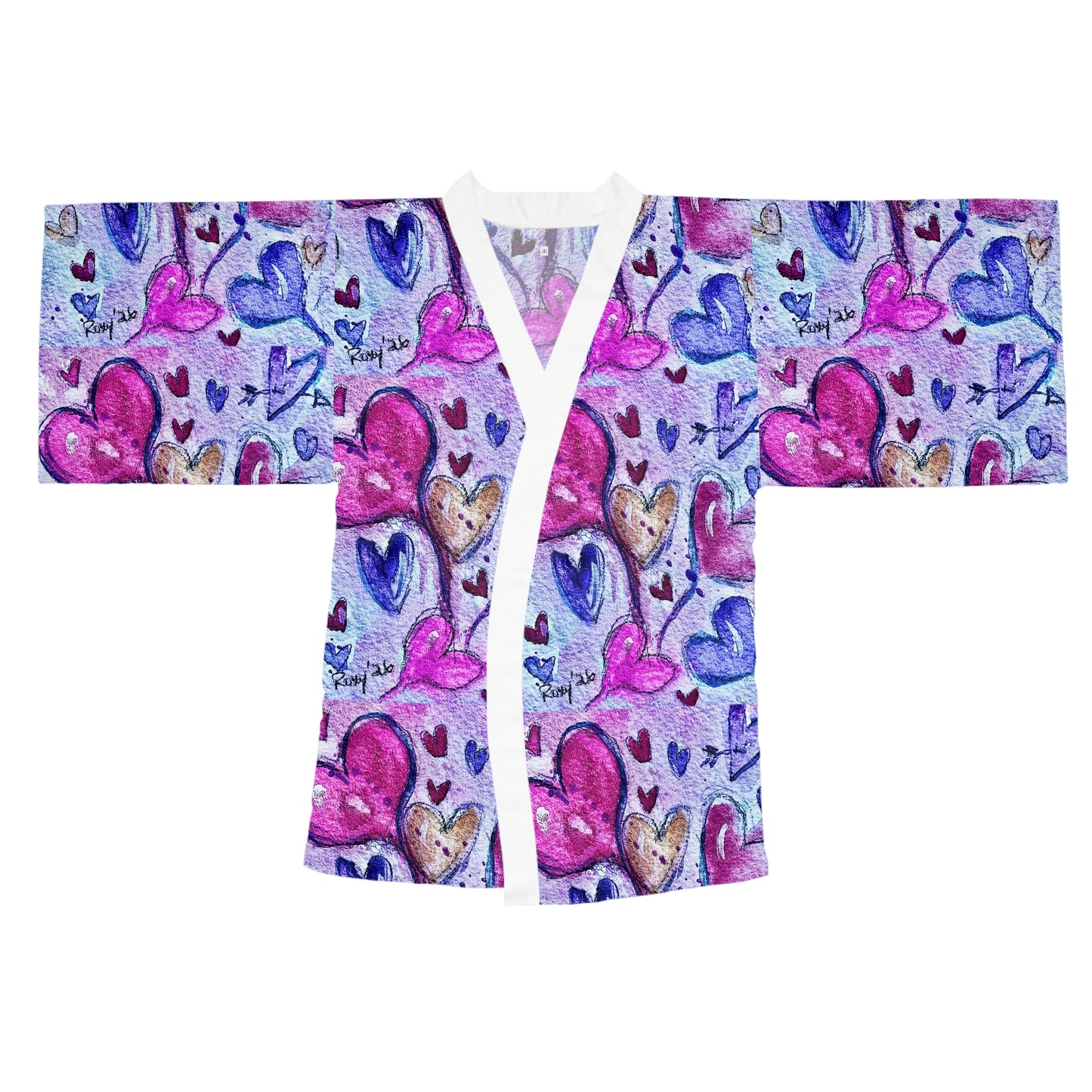 Kimono Robe-Floating Hearts Parade — Romantic  Gift for Her