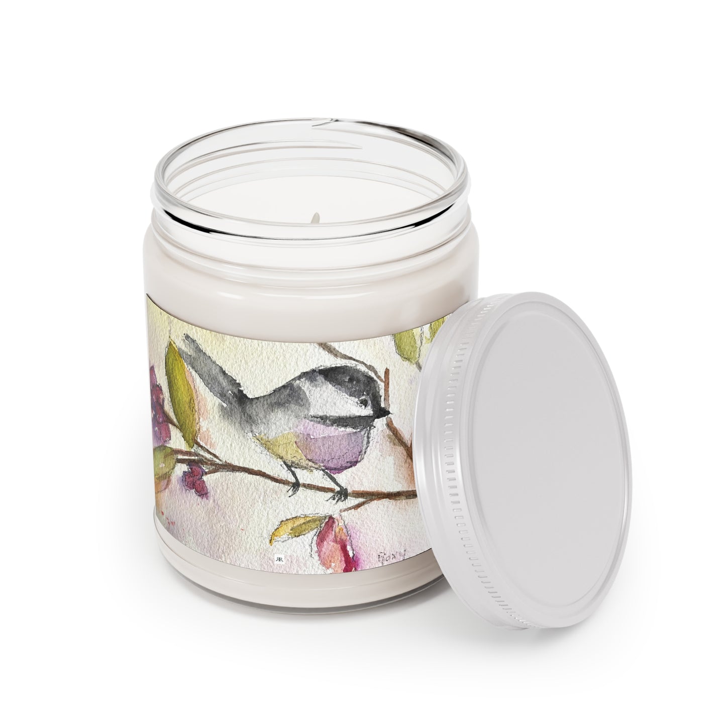Scented Candle 9oz-Chickadee in a Berry Tree