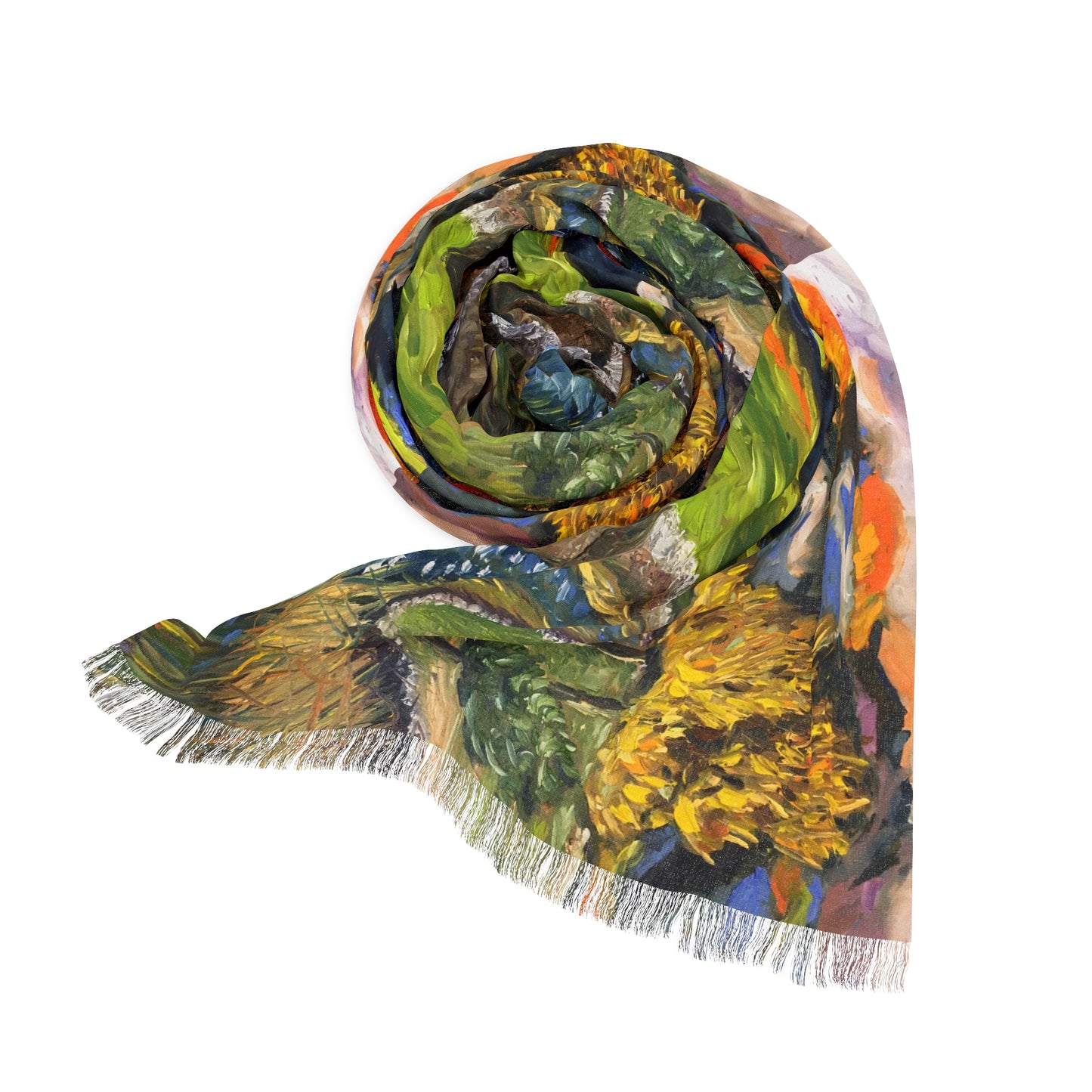 Colorful Scarf — Artistic Lightweight Neck Wrap-  Yorkshire Dales