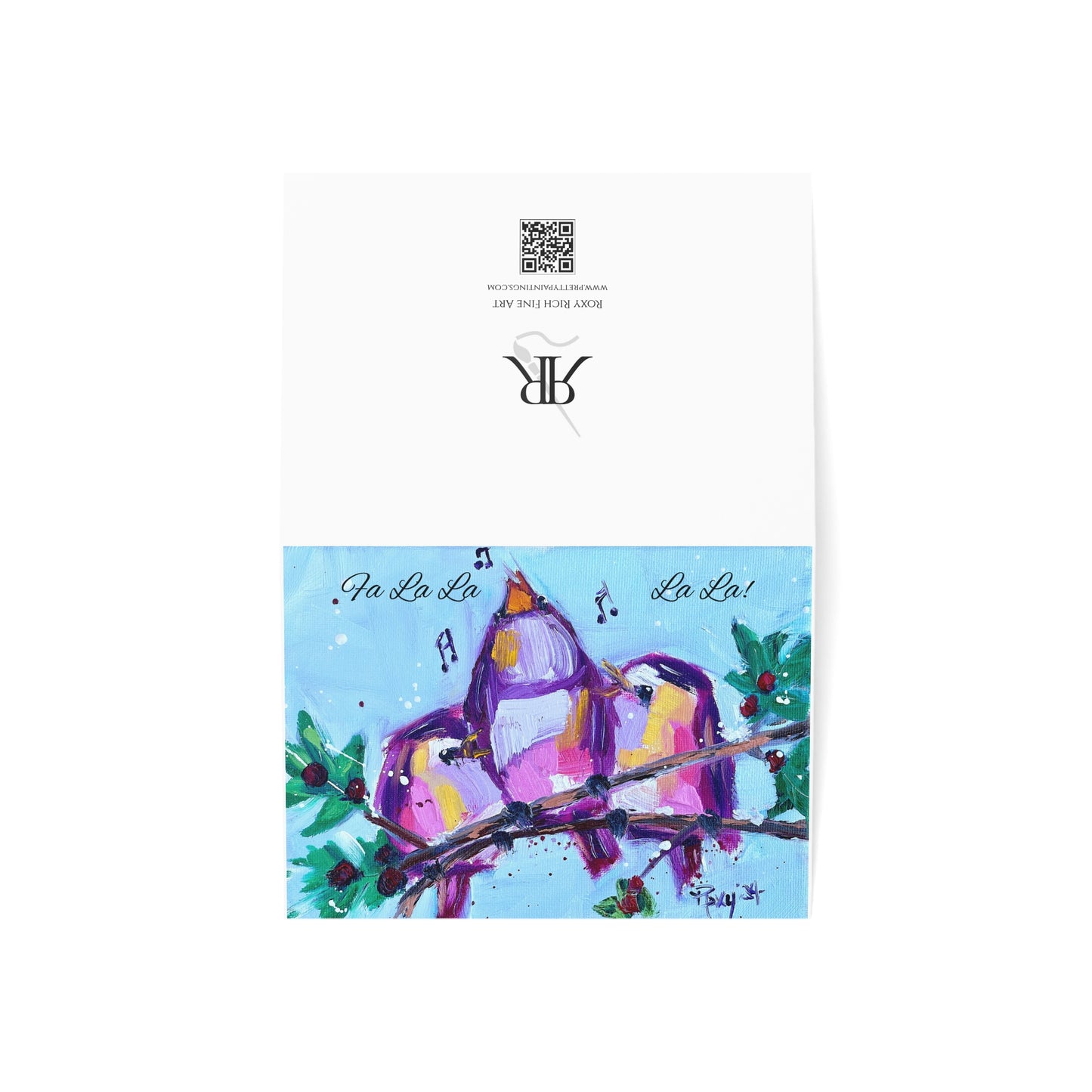 Fa La La Holiday Birds Greeting Cards