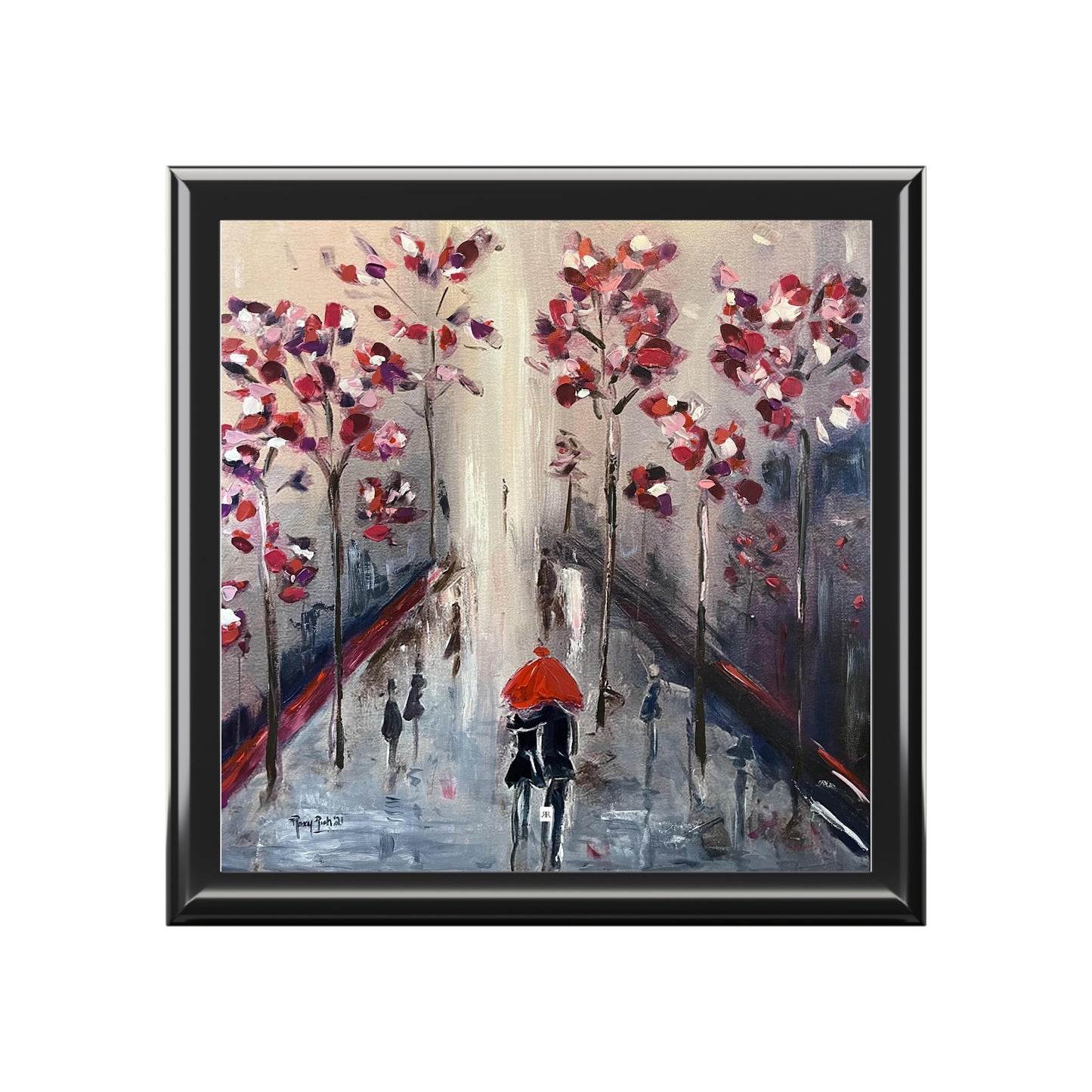 Jewelry Box-Strolling-Couple under Umbrella