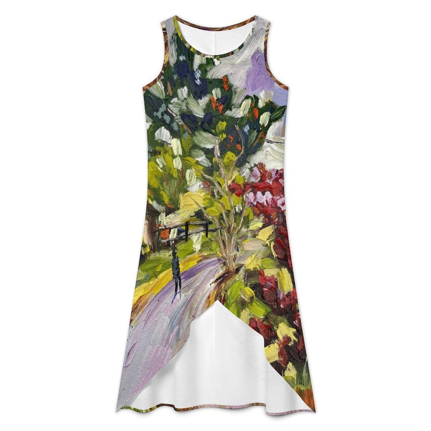 Dreamy Walk in Churchill (Cotswolds) Asymmetrical Dress Sleeveless High-Low Hem Dress
