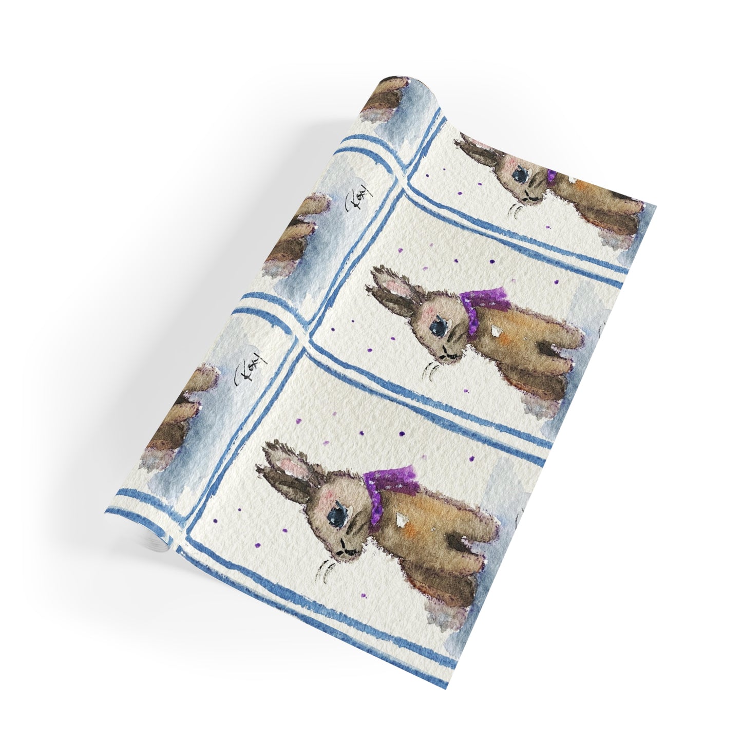 Scarf Bunny Gift Wrapping Paper  1pc