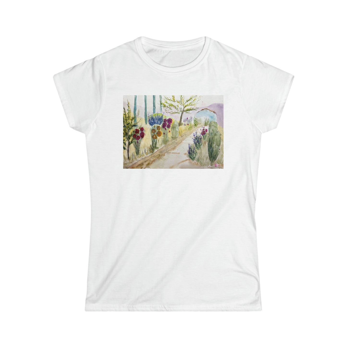 Christina's Garden at Gershon Bachus Vintners Camiseta semi ajustada de estilo suave para mujer