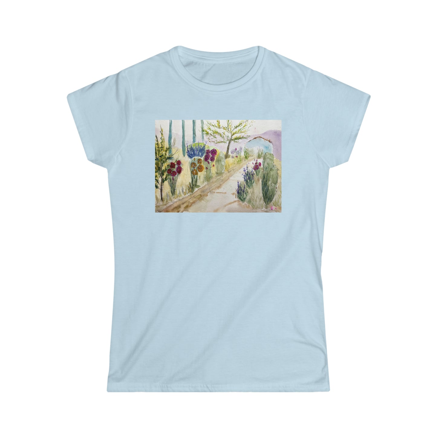 Christina's Garden at Gershon Bachus Vintners Camiseta semi ajustada de estilo suave para mujer