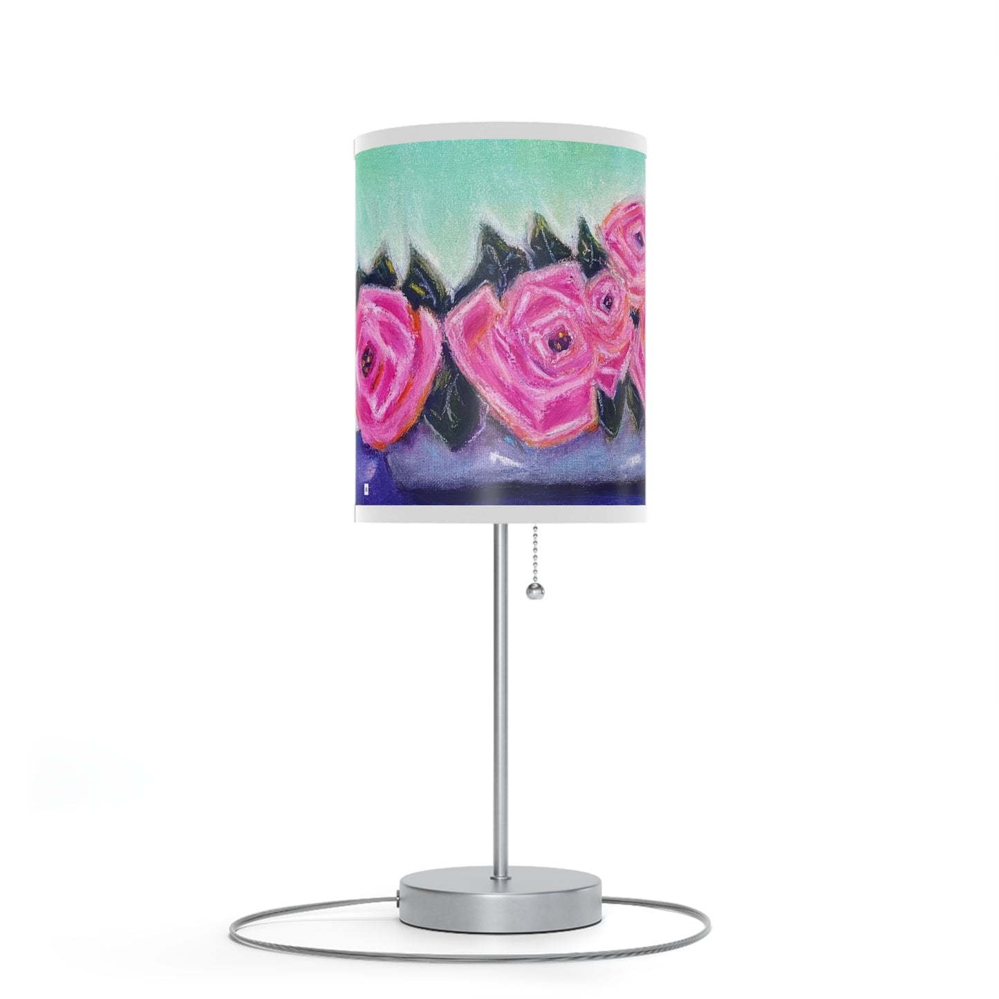 Tin Full of Roses Lamp on a Stand, US|CA plug