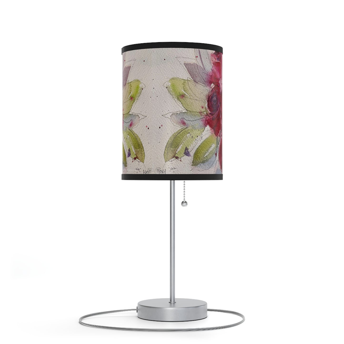 Lampe de peinture de roses rouges sur pied, prise US|CA