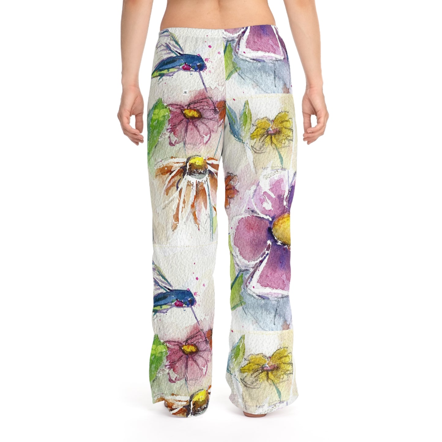 Pajama Pants - Hummingbird in the Garden- Women's Pajama Pants