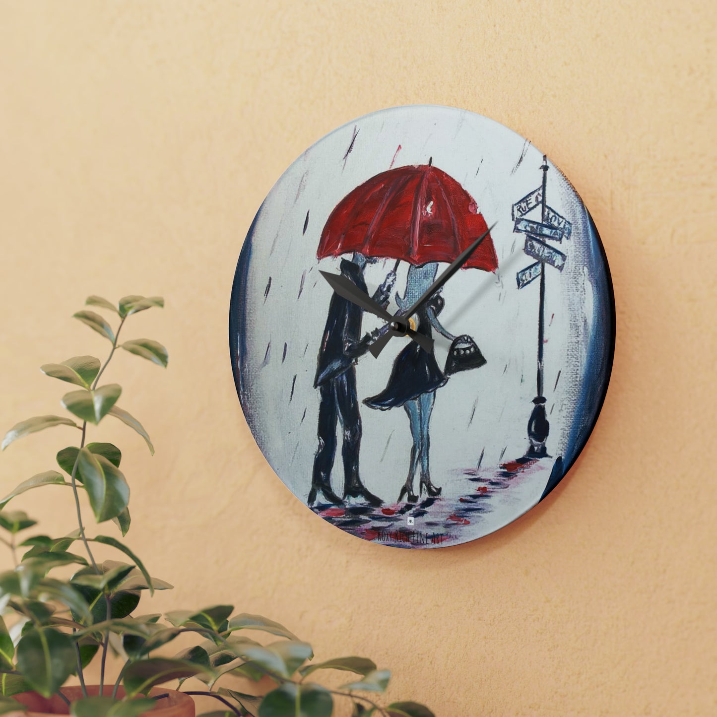 Horloge murale en acrylique romantique The Gentleman 