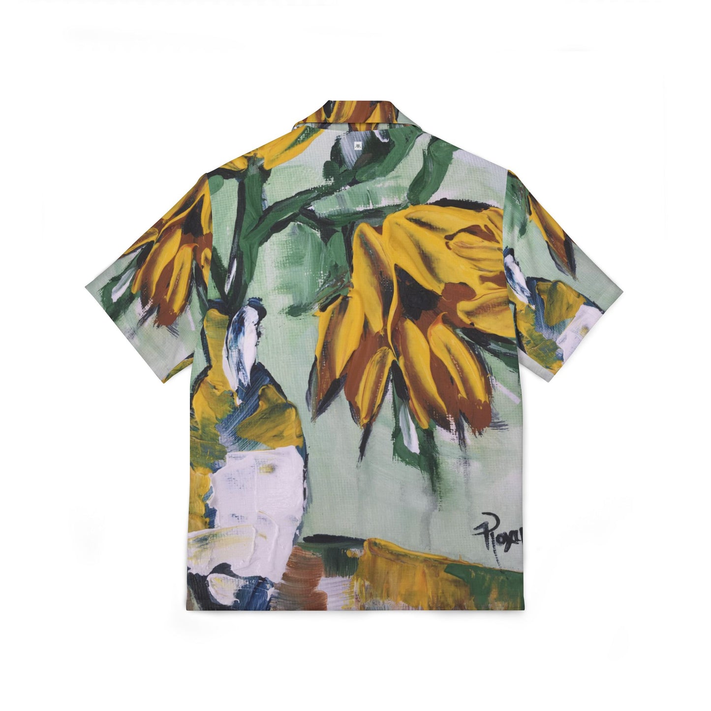 Men's Hawaiian Camp Shirt -Sunflowers in a White Vase