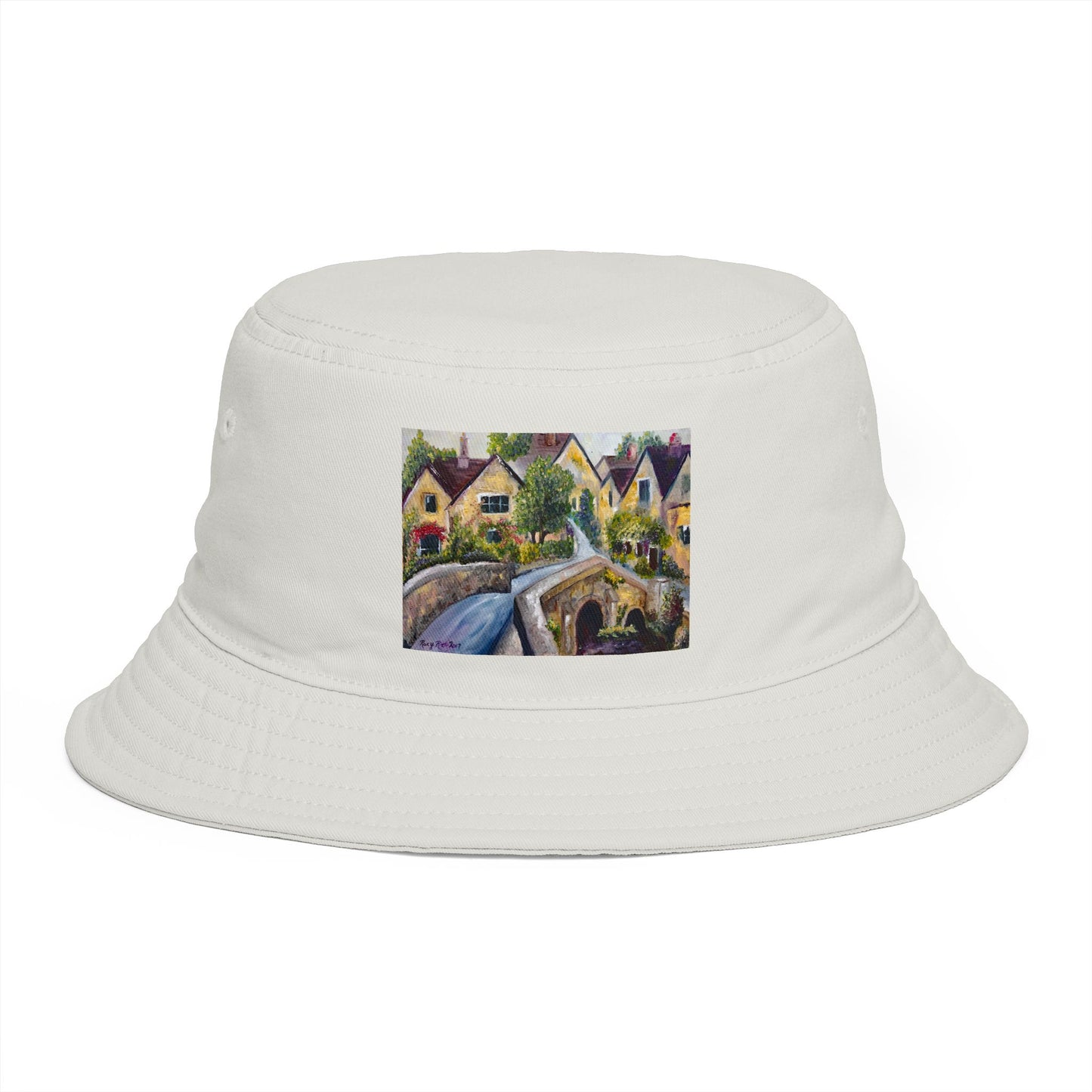 Roxy Rich Fine Art-Castle Combe Cotswolds - Stylish Durable Bucket Hat