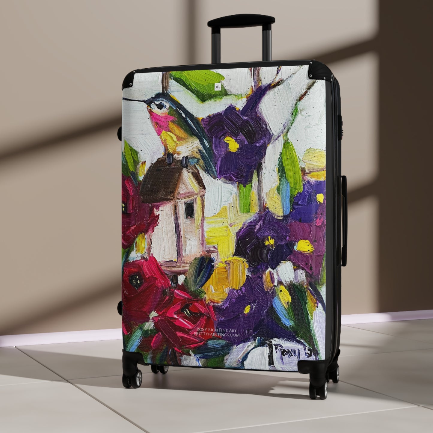 Hummingbird by the Window Carry on Suitcase (Choose from 3 sizes)