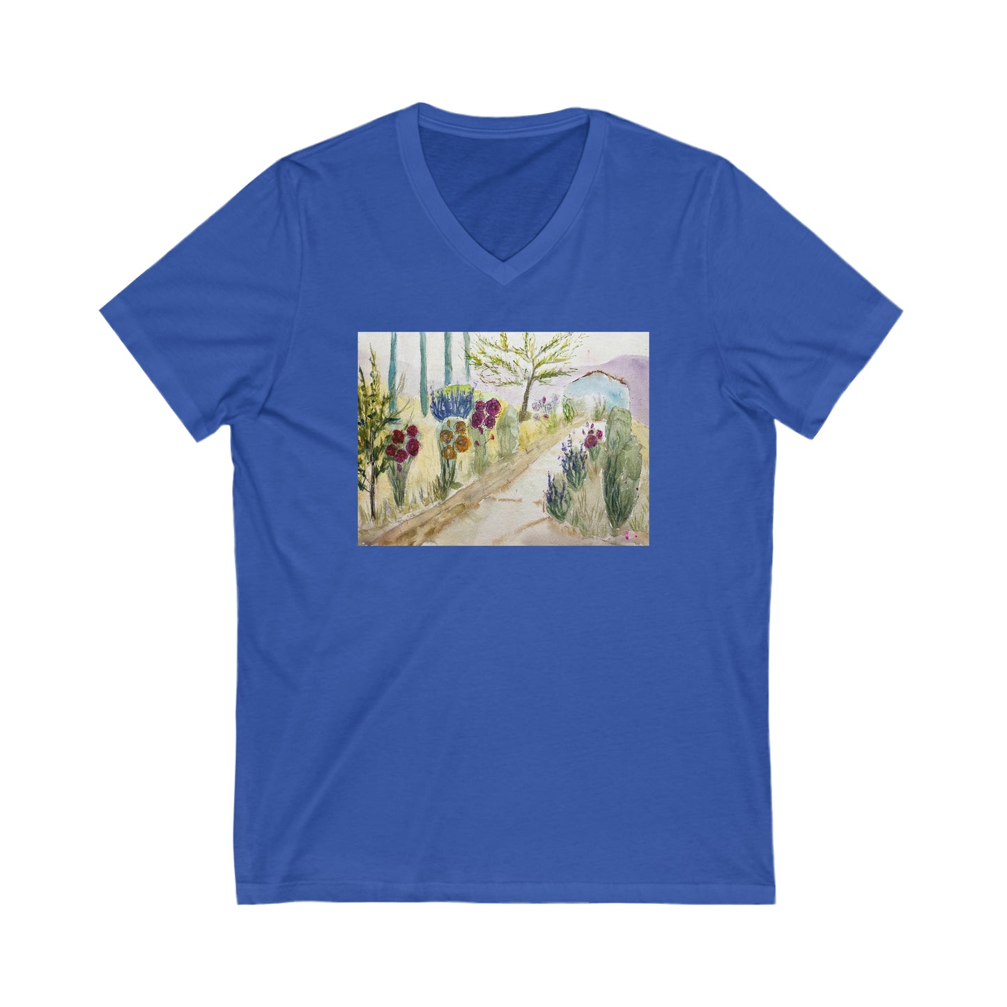 Christina's Garden at GBV-Unisex Jersey Short Sleeve V-Neck Tee