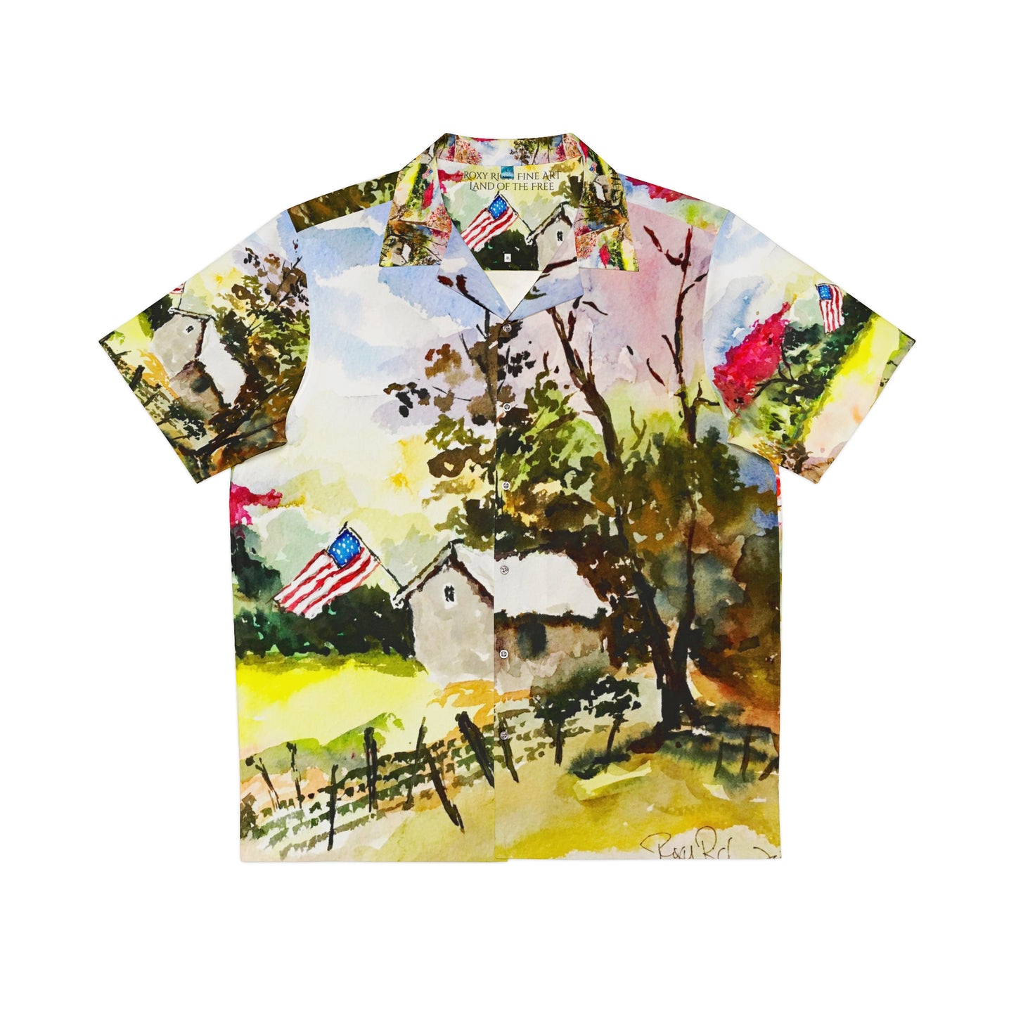 Land of the Free Patriotic Men's Hawaiian Shirt