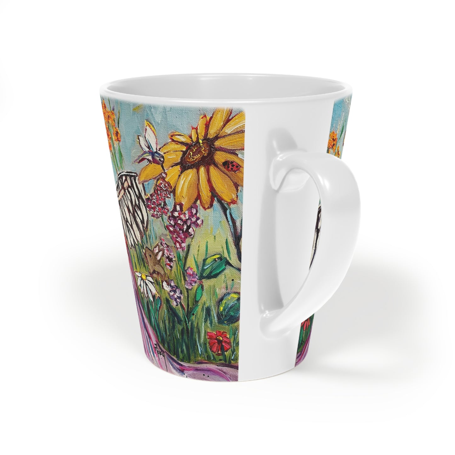 Garden Angel  Latte Mug, 12oz