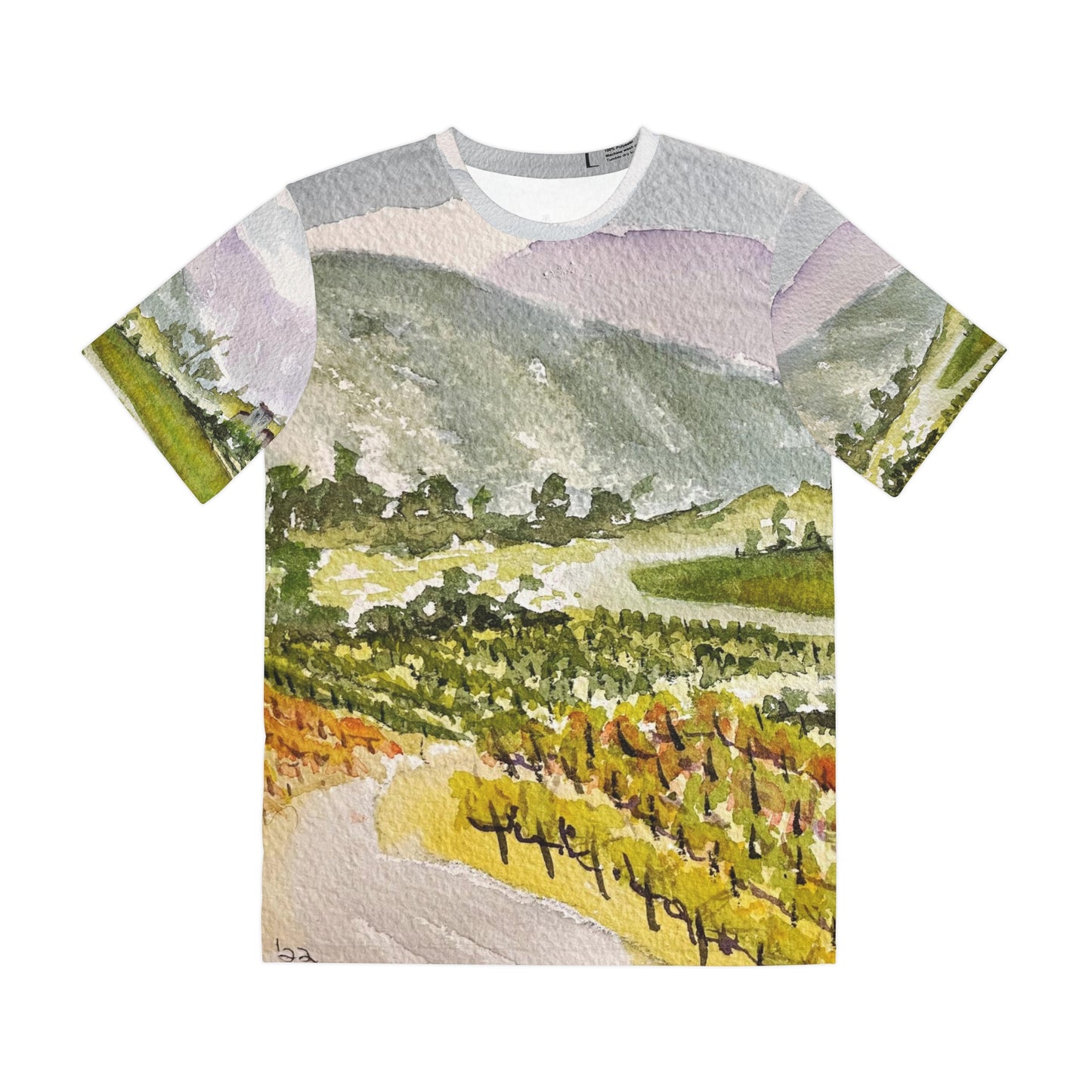 Men's Poly Tee - Road Down from the Villa- Gershon Bachus Vintners