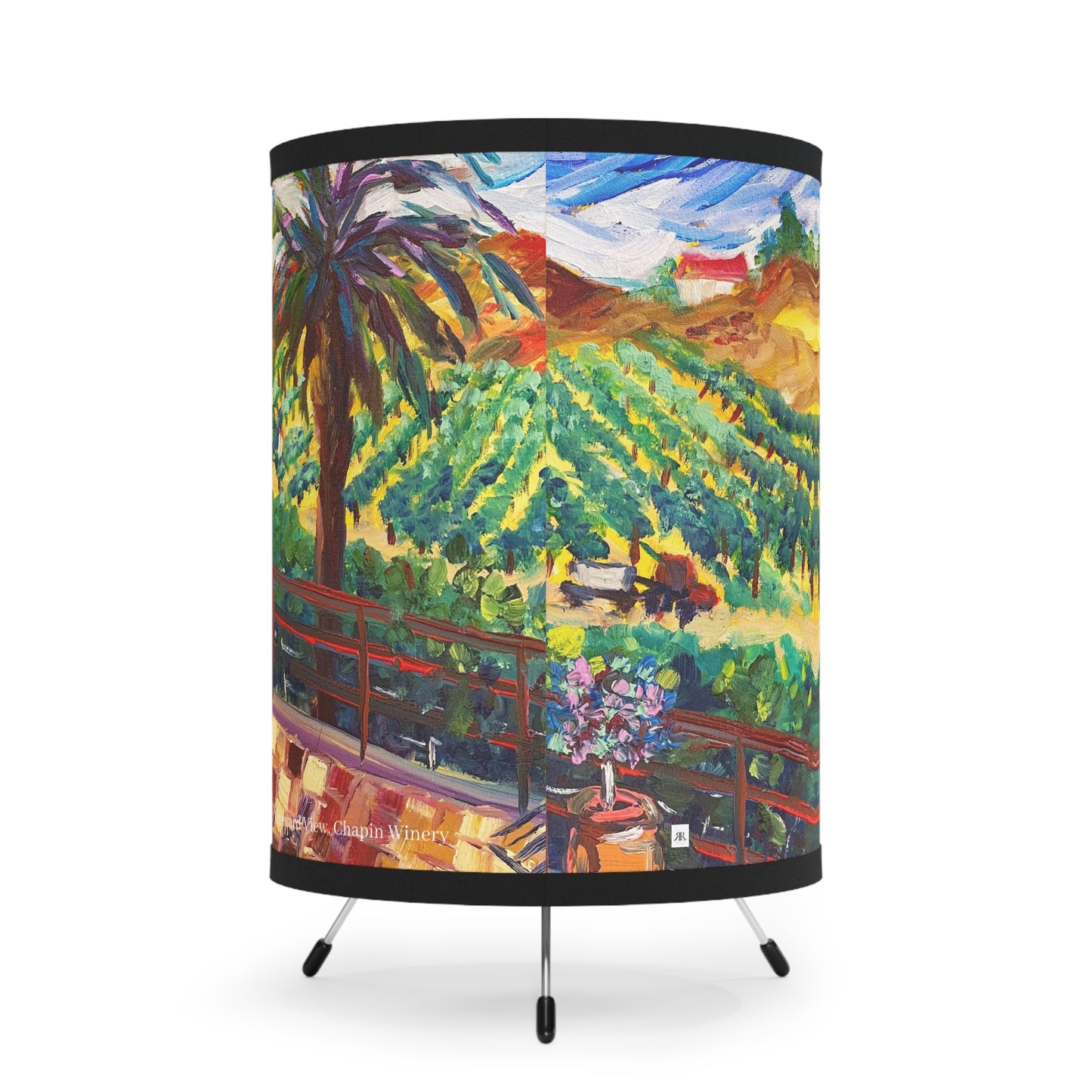 Vineyard View Chapin WineryTripod Lamp