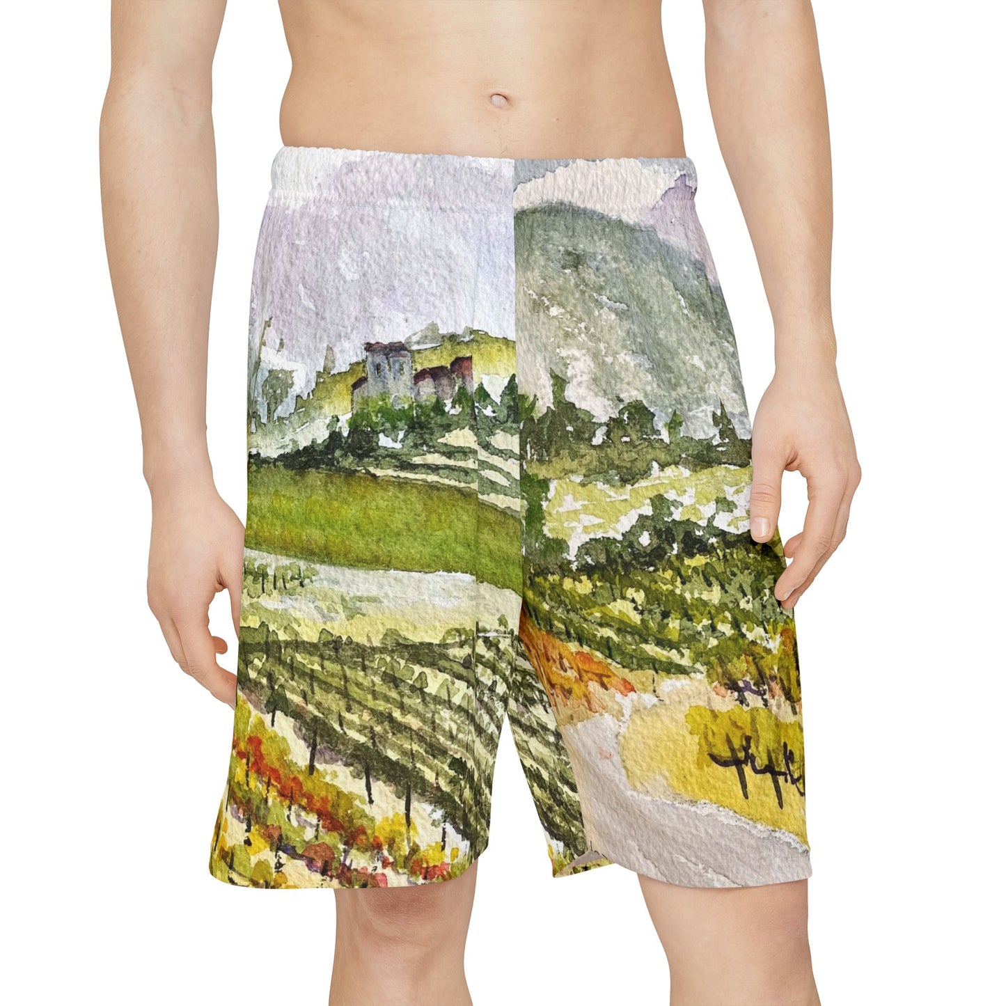 Men’s Sports Shorts - Road Down from the Villa-GBV