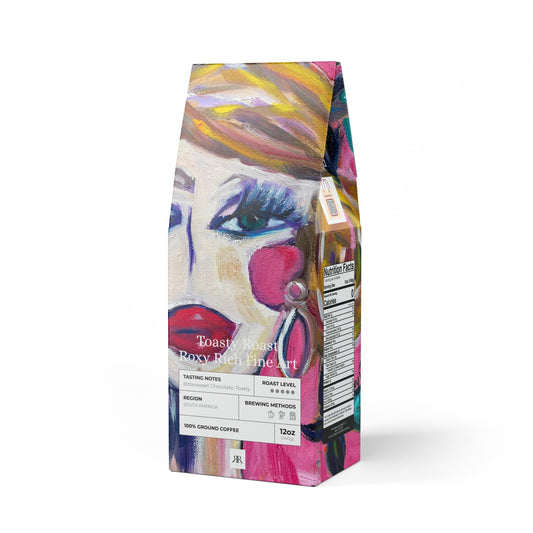 Lady with Irises-"Good Morning Beautiful"- Toasty Roast Coffee 12.0z Bag