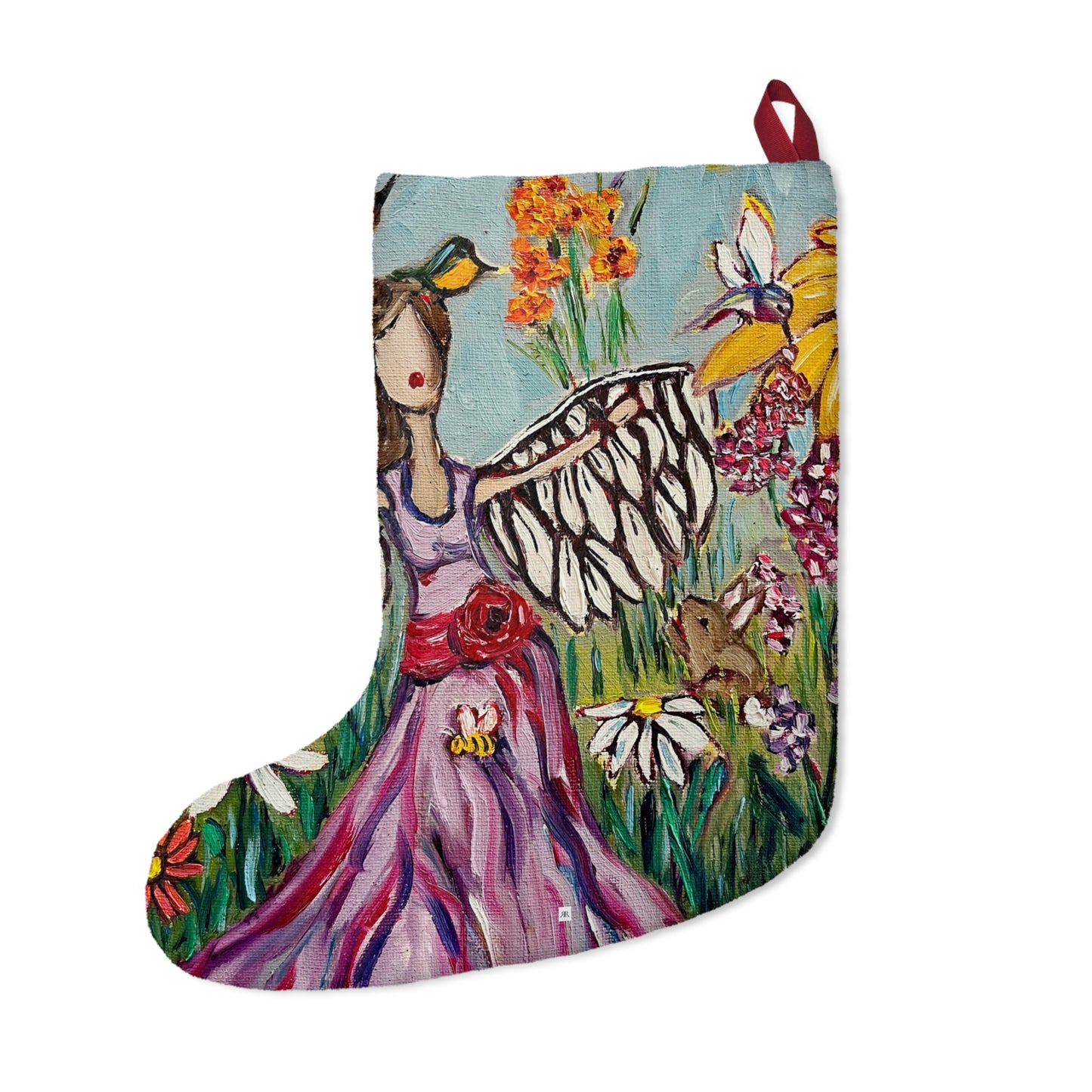 Garden Angel Christmas Stocking