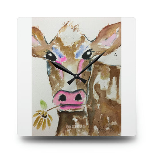 Horloge murale en acrylique Betty Cow